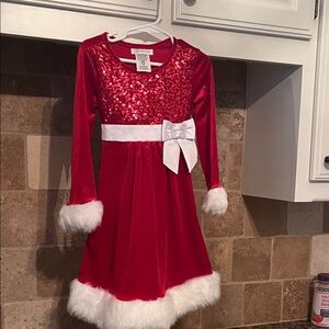 Bonnie Jean Red and White Kids Dress